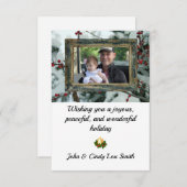 Rode Winterbessen Kerstvakantie Flat Kaart (Voorkant / Achterkant)