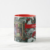 Rode Winterbessen Kerstvakantie Koffie Mok (Midden)
