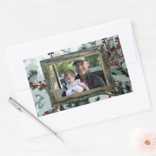 Rode Winterbessen Kerstvakantie Stickers (Envelop)