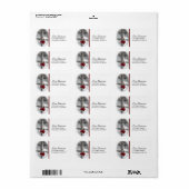 Rode winterbessen retouradres etiket (Full Sheet)