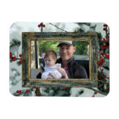 Rode winterbessen vakantie flexibele magneet (Horizontaal)