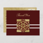 Rode winterbruiloft Dank je Briefkaart (Voorkant / Achterkant)