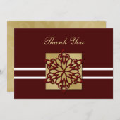 Rode winterbruiloft Dank je Kaart (Voorkant / Achterkant)