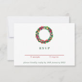 Rode winterkerstversiering — antwoord hierop kaart (Voorkant)