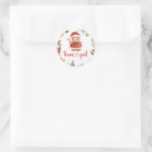 Rode Winterkoek Team Meisje Sticker (Tas)