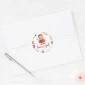 Rode Winterkoek Team Meisje Sticker (Envelop)