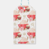Rode Winterkoekjes en Cacaobabyshower Cadeaulabel (Achterkant)