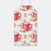 Rode Winterkoekjes en Cacaobabyshower Cadeaulabel (Achterkant)