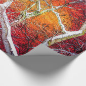 Rode winternacht cadeaupapier (Hoek)