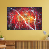 Rode winternacht canvas afdruk (Insitu (Woonkamer))