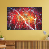 Rode winternacht canvas afdruk (Insitu (Woonkamer))