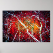 Rode winternacht poster (Voorkant)