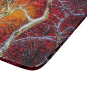 Rode winternacht snijplank (Hoek)