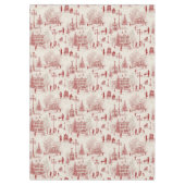  rode winterscène tafelkleed (Voorkant)