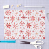 Rode wintervlokken Waterverf Snowflakes Tissuepapier (Craft)