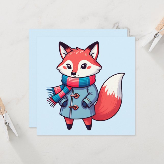 Rode wintervos (Voorkant / Achterkant in situ)