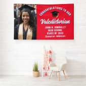 Rode Wit Blau Valedictorian Afstudeerfeest Spandoek (Insitu)