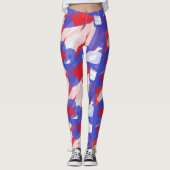 Rode Wit Blauwe Broek Leggings (Voorkant)