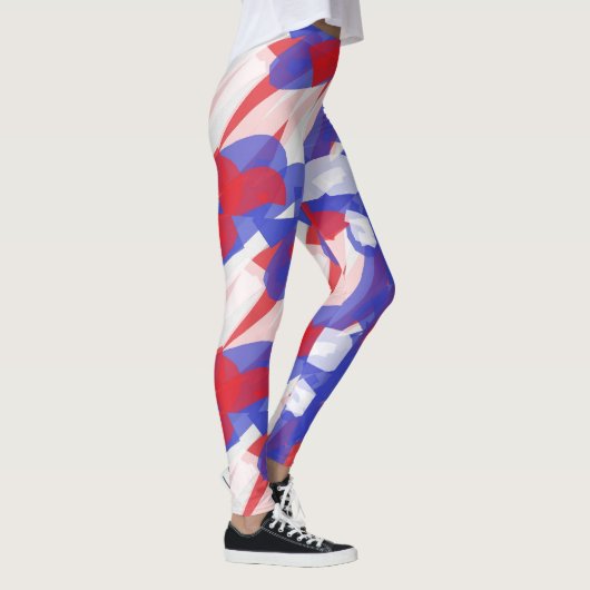 Rode Wit Blauwe Broek Leggings (Rechts)