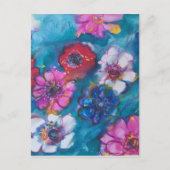 RODE WIT-KLEURSTROMEN IN BLAUW BRIEFKAART (Voorkant)