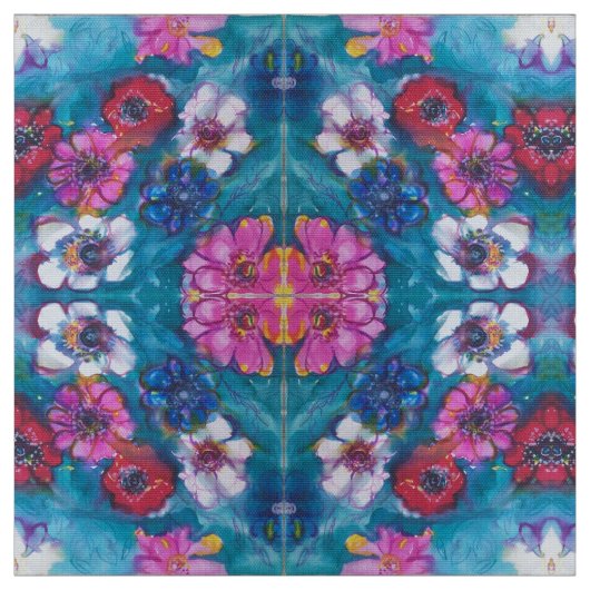 RODE WIT-KLEURSTROMEN IN BLAUW STOF (Swatch)