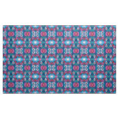 RODE WIT-KLEURSTROMEN IN BLAUW STOF (Yard (91,4 cm))