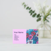 RODE WIT-KLEURSTROMEN IN BLAUWE MONOGRAM VISITEKAARTJE (Staand voorkant)