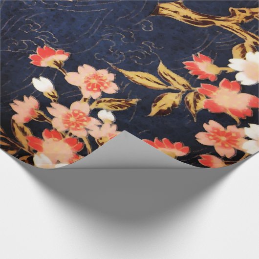 RODE WIT-SPRINGSTROMEN, DIEPBLAUWE VLOEISTOF CADEAUPAPIER (Hoek)