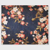 RODE WIT-SPRINGSTROMEN, DIEPBLAUWE VLOEISTOF CADEAUPAPIER (Vlak)