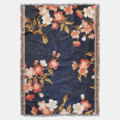 RODE WIT-SPRINGSTROMEN, DIEPBLAUWE VLOEISTOF DEKEN (Voorkant Verticaal)