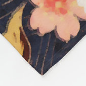 RODE WIT-SPRINGSTROMEN, DIEPBLAUWE VLOEISTOF FLEECE DEKEN (Hoek)