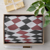 Rode Wit Zwarte Geruite Kamer Hoge Contrast Tissuepapier (Geschenk)