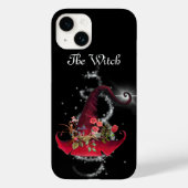 Rode Witches Pet Floral Black Case-Mate iPhone Case (Achterkant)