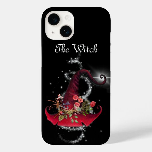  Rode Witches Pet Floral Black Case-Mate iPhone Case (Achterkant)