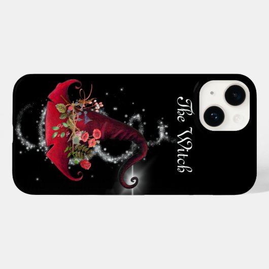 Rode Witches Pet Floral Black Case-Mate iPhone Case (Achterkant (horizontaal))