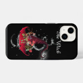 Rode Witches Pet Floral Black iPhone Hoesje (Achterkant horizontaal)