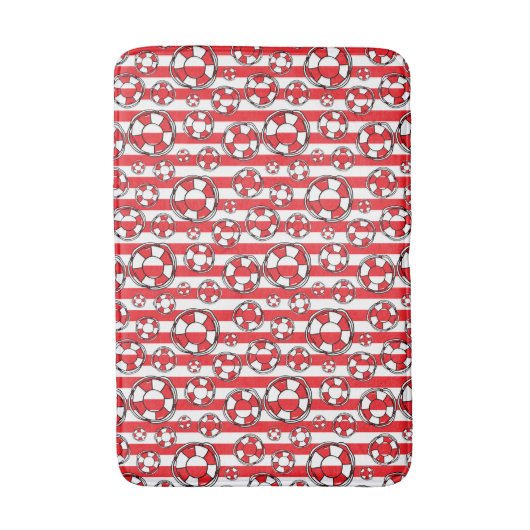 Rode witstrand van het meer badmat (Voorkant Verticaal)