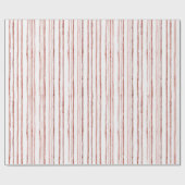 Rode Witte Abstracte Strepen Verjaardag Cadeaupapier (Vlak)
