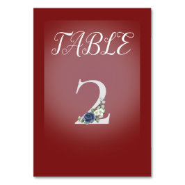 Rode & Witte Achtergrond met Blauwe en Witte Bloem Kaart