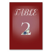 Rode & Witte Achtergrond met Blauwe en Witte Bloem Kaart (Achterkant)