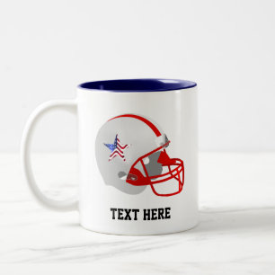 Rode & Witte American Football Helm Tweekleurige Koffiemok