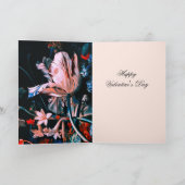 RODE WITTE ANEMONES, BUTTERFLY, TULIP-Valentijnsda Feestdagen Kaart (Binnen)