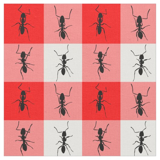 Rode witte antiklontel voor ants picknick stof (Close Up)