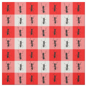 Rode witte antiklontel voor ants picknick stof (Swatch)