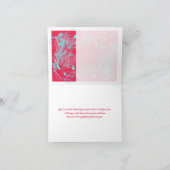 Rode, Witte, Aqua Krullen Bedankkaart (Binnen)