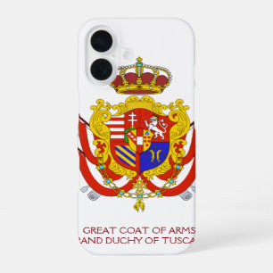 Rode Witte Banier Groothertogdom Toscane iPhone 16 Hoesje
