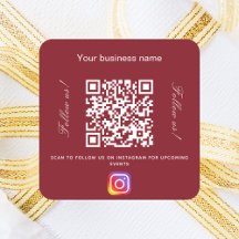 Rode witte bedrijfsnaam qr-code instagram