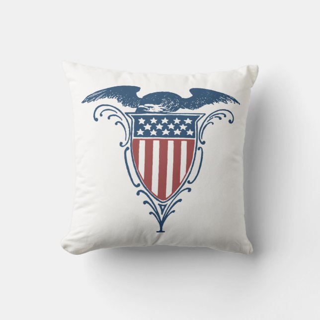  rode witte blauwe Amerikaanse adelaar sterren Kussen (Voorkant)