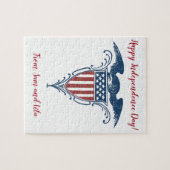  rode witte blauwe Amerikaanse adelaar sterren Legpuzzel (Horizontaal)