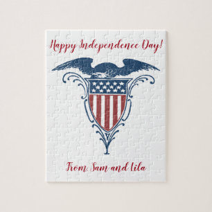  rode witte blauwe Amerikaanse adelaar sterren Legpuzzel